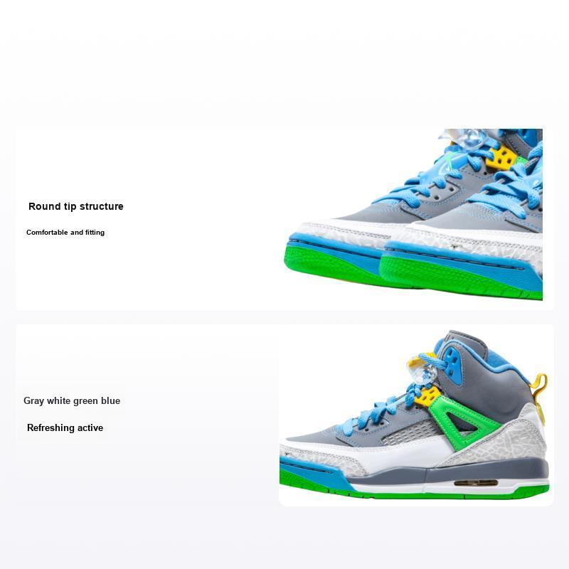 Air Jordan Spizike GS Stealth Детские кроссовки Белый Stlth Psn-Grn-Unvrsty-Bl-Bltz 317321-056 38