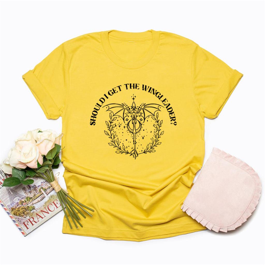 Dovrei Prendere La Maglietta Wingleader Regalo Per Amanti Dei Libri Maglietta Vintage Unisex Manica Corta Maglietta Xaden Riorson Fourth Wing Tee