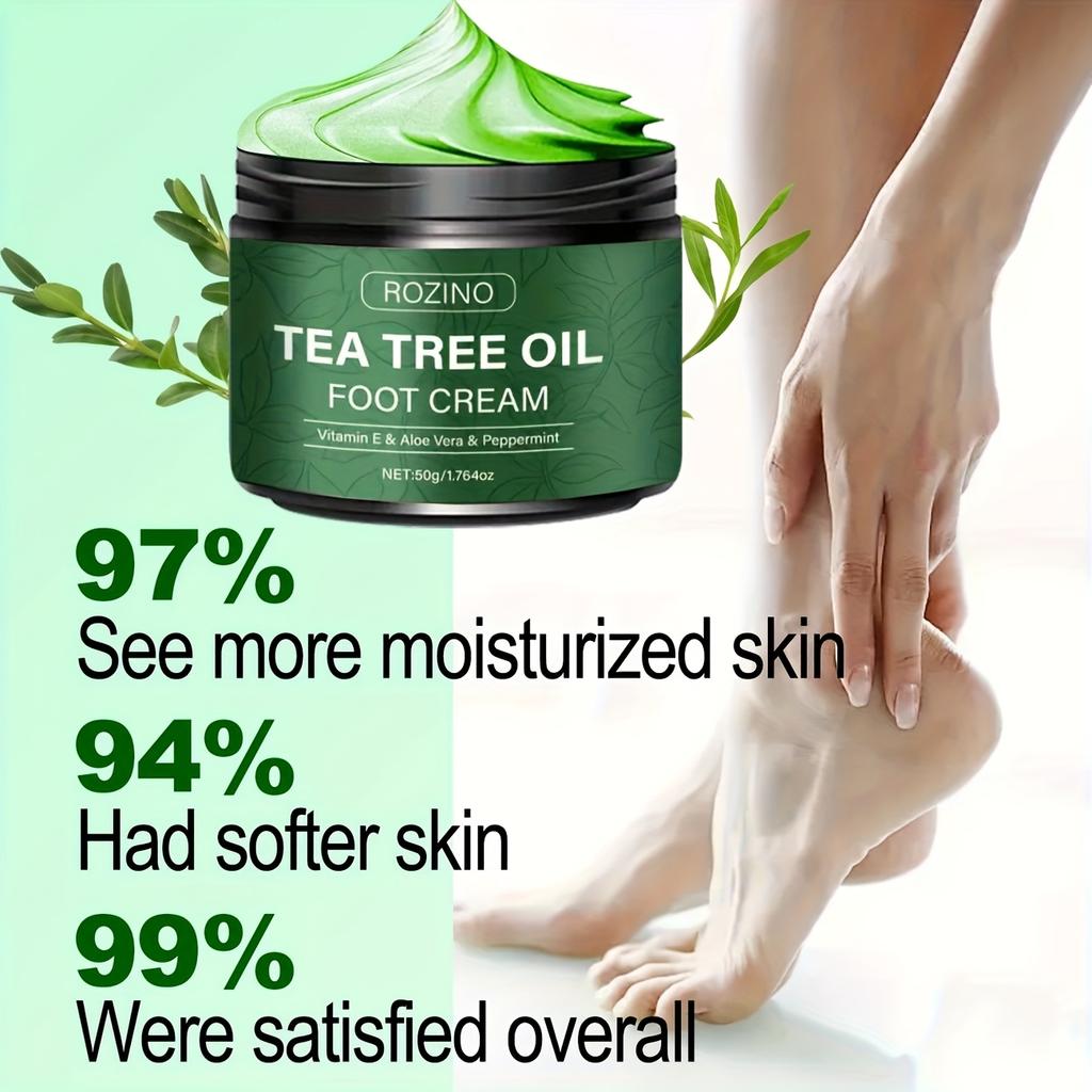 Tea Tree Oil Foot Cream for Moisturizing, Hydrating Exfoliating 55g