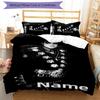 3pcs Custom Name Cartoon Michael Jackson Bedding Set Duvet Cover Closure Includes 1 Duvet Cover & 2 Pillowcases for All Seasons Bedroom Decor