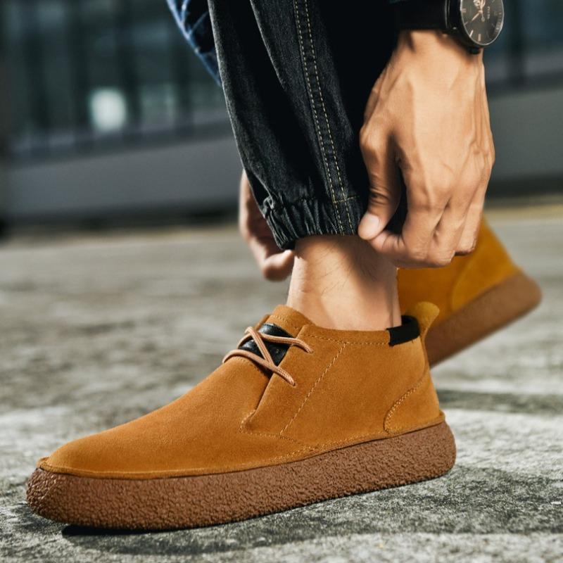 Modă Bărbați Britanici Piele Naturală de Vaca Suedeză Pantofi Casual Toamnă Nou Confortabil Solid Plat Pantofi de Condus Bărbat Botine Oxfords Pantofi