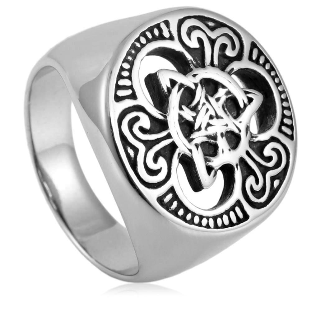 Europe, America, Jewelry, Viking Ring, Retro Trendy Men s Accessories, Engraved Pattern Ring 2026 No. 7