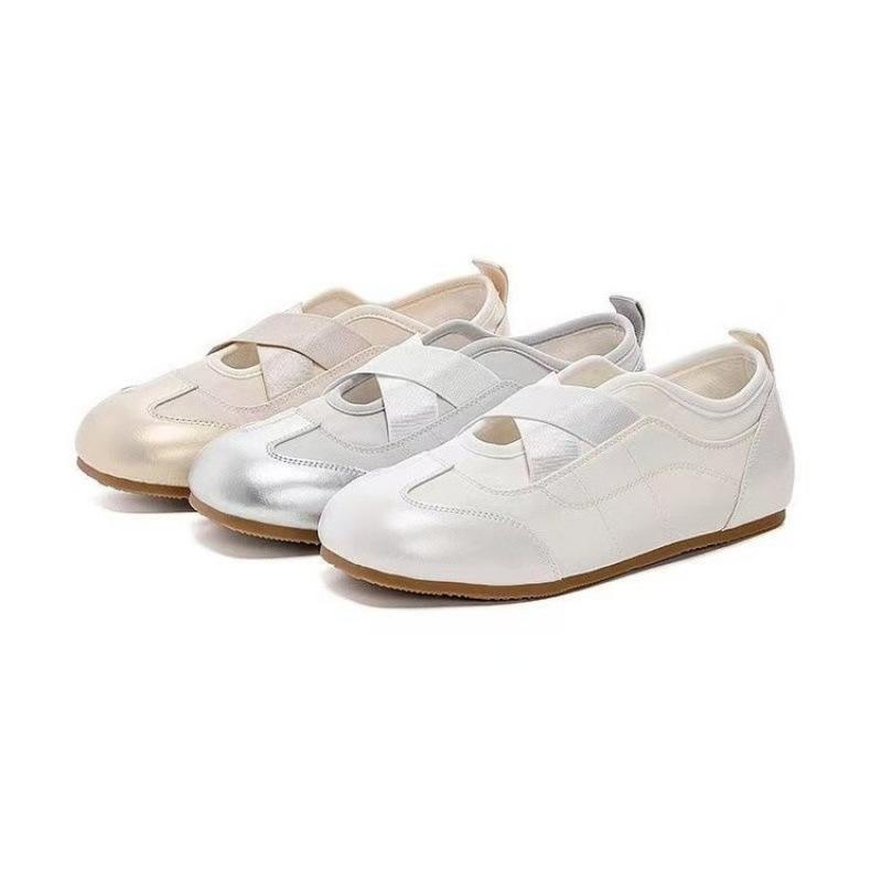 French Inner Height Increase Shallow Mouth Flat Sole Shoes Women's Autumn Casual Versatile Breathable Sports Shoes Ballet Mary Jane Shoes