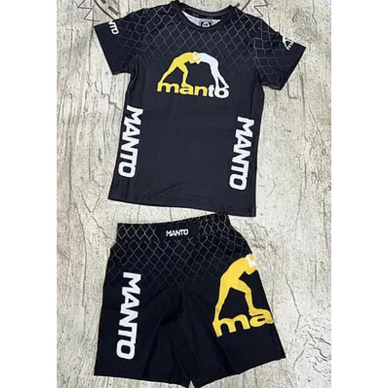 Mens Short Sleeve Wrestling Sport T-Shirt Shorts Set Athletic Training Outfit Lightweight Casual Gym Wear