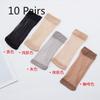 10 Pairs of Socks Ladies Summer Thin Anti-odour Short Stockings Anti-hooking Solid Colour Invisible Crystal Stockings
