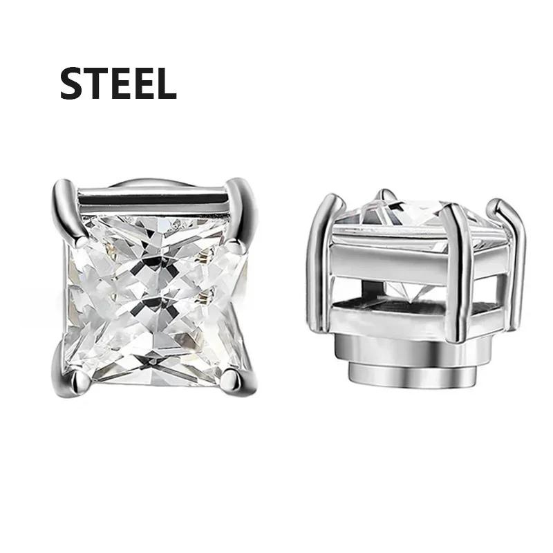 2 Pezzi Clip per Orecchie Magnetiche Orecchini a Bottone Senza Foratura Magnete Forte Finto Piercing Gioielli per Donna Uomo Clip per Orecchie per Bambini Ragazze