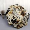 1pc Leopard Floral Automatic Folding Umbrella with 8-Rib Windproof Design, Portable Foldable Sunshade Umbrella For Halloween 010