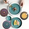 8Mandala Coaster Set Wooden Coasters Set Essential for Holiday Parties Suitable for Bars, Offices, and Home Use in All Occasions3.94Inch x3.94Inch