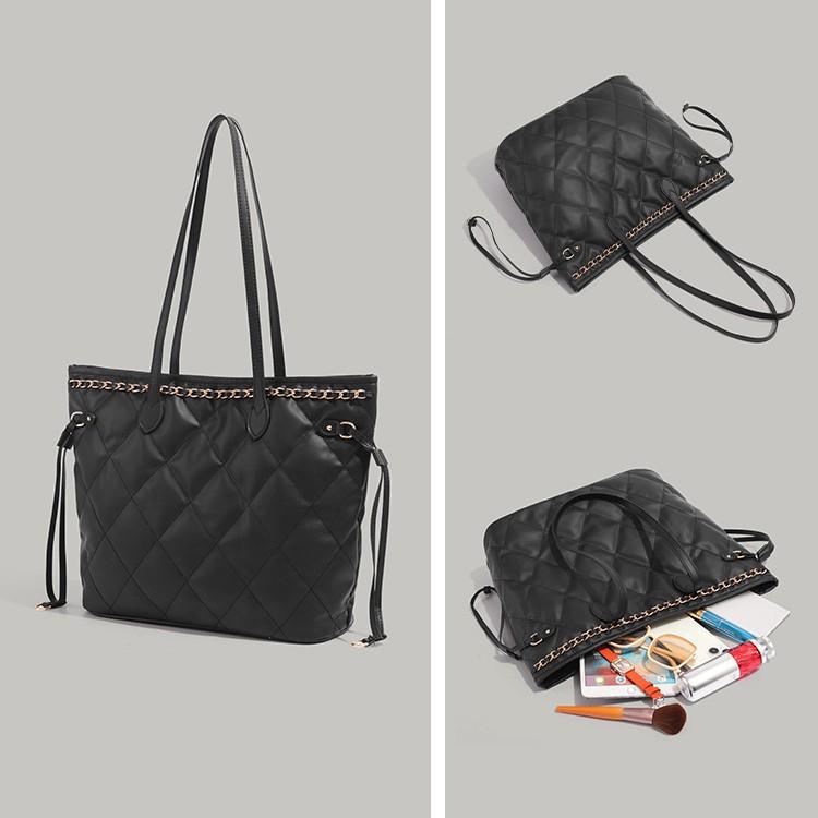 Women's Bag 2025 New Classic Style Rhombus Tote Bag Large Capacity Commuter Underarm Bag Fashion All-Match Shoulder Bag