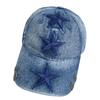 Trendy Embroidered Five-Point Star Baseball Cap for Men, American Retro Versatile Sun Hat, Fashionable Duckbill Cap for Couples