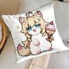 Pillow Cases Decorative Cushions Cover For Sofa Kawaii F-Furina Anime Nordic Cushion Covers 45X45 Room Decorating Items Holidays