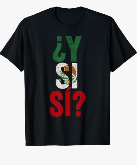 ¿Y Si Sí Mexico Y Si Sí Flag Mexican Funny T-Shirt