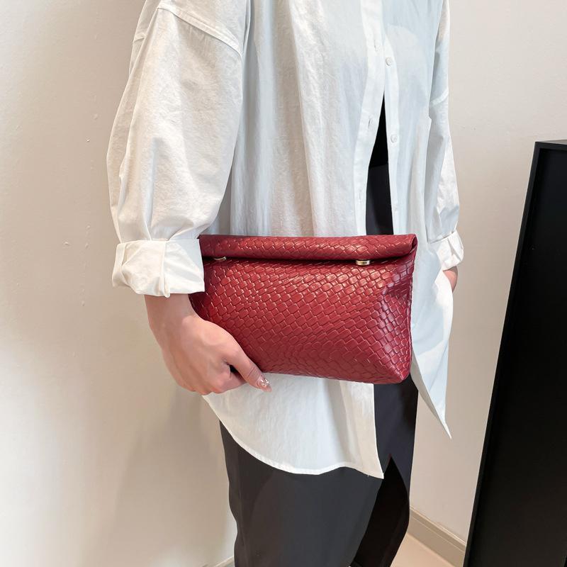 Yogodlns Elegant Multifunctional Women Clutch Bag Large Capacity Woven Pattern Evening Phone Pocket Coin Purse Luxury Long Wallet