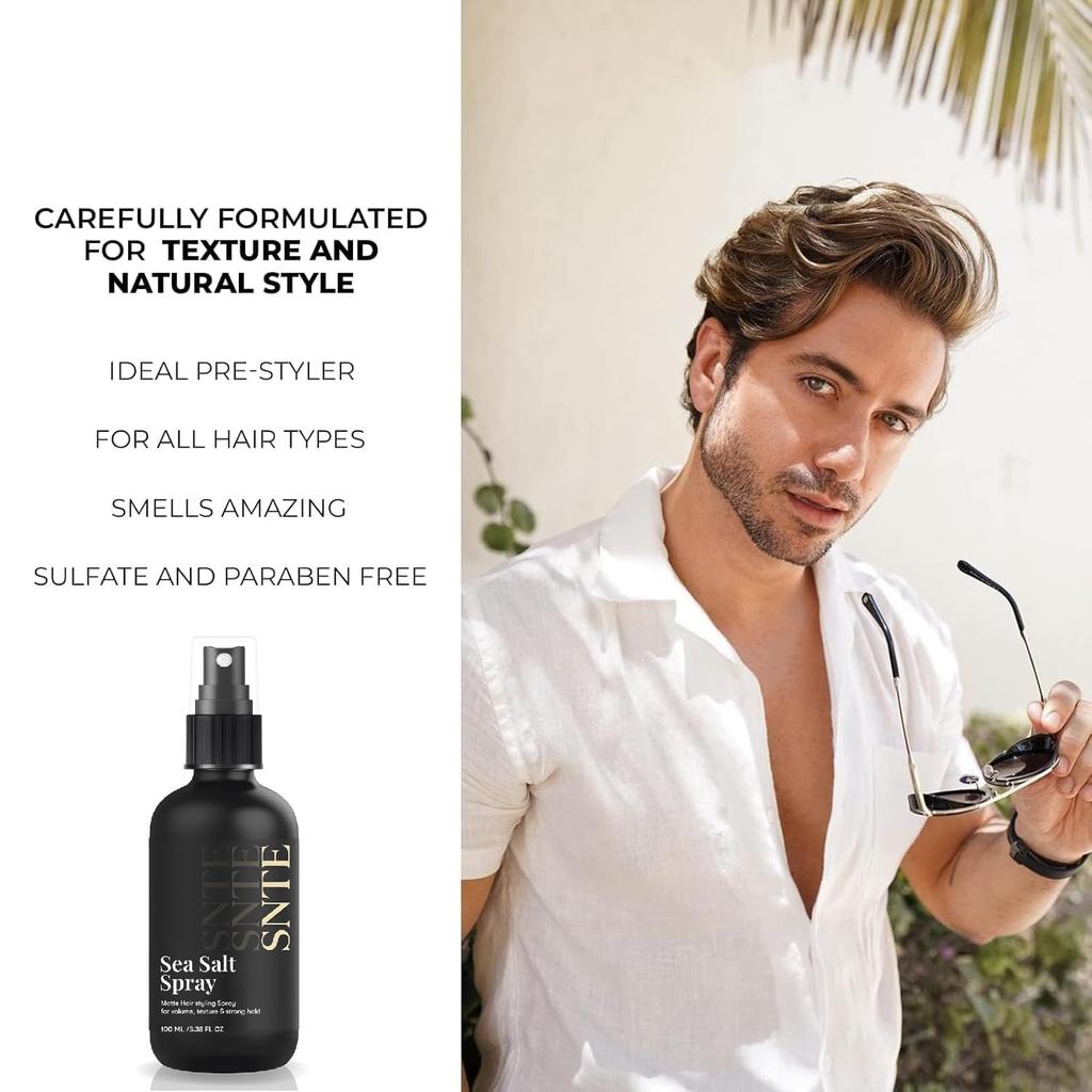 SNTE Sea Salt Spray(100 Ml) (Frozz), Natural Finish Sea Salt Spray for Hair, Volumizes & Texturizes, Infused with Bhringraj, Vitamin E, Light & Non-