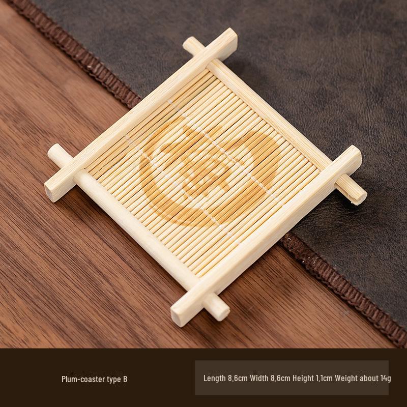 Bamboo Coaster & Decorative Tea Cup Tray