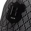 R Embroidered Plaid Leather Patch Baseball Cap - Unisex Mesh Sun Hat for Summer Casual & Hip Hop Style
