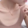Hermes Collana Ciondolo Mini Pop H Logo Donna Collana Oro Rosa Bianco H147992FO49