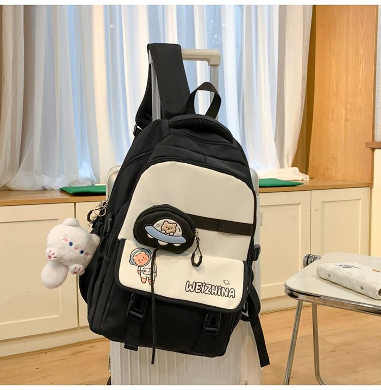 Schoolbag New Korean Ins High Value Fresh and Sweet Original Wind Backpack Junior High School Students Lightweight Large Capacity Backpack