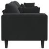 Black Sofa 250 X 77 X 76 Cm Velvet