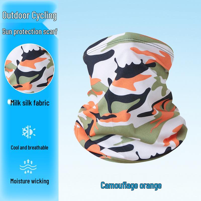 Slim Camouflage Neck Gaiter & Face Mask: Unisex, Dustproof, Breathable Ice Silk