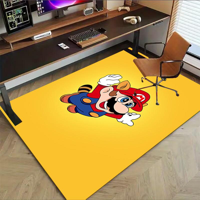 Tappeto Avventura Super Mario per Sala Giochi Camera da Letto Soggiorno Divano Arredamento Casa Tappeto Area Giochi Bambini Tappetino Antiscivolo