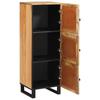Highboard with Storage Brown 90 x 33 x 75 cm Solid Mango Wood