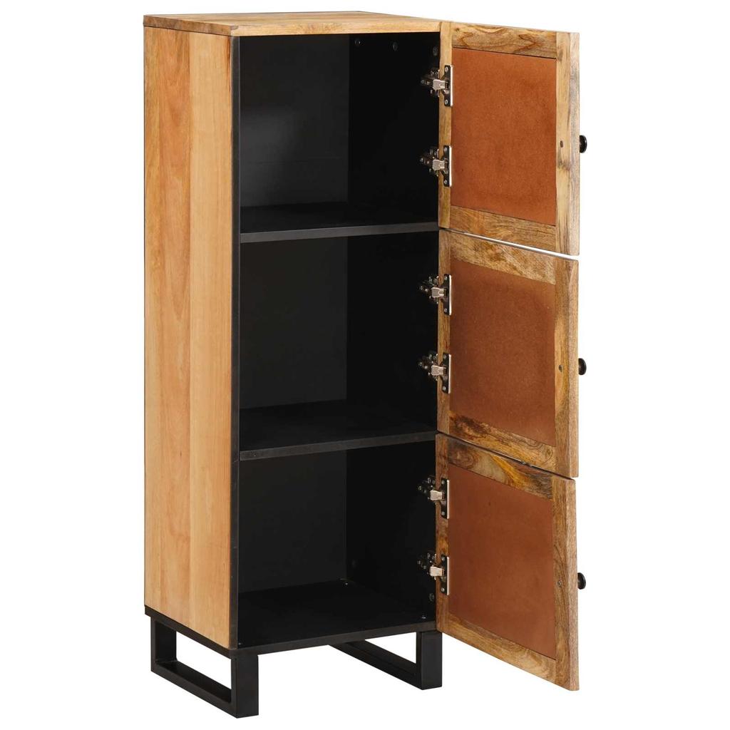 Highboard with Storage Brown 90 x 33 x 75 cm Solid Mango Wood
