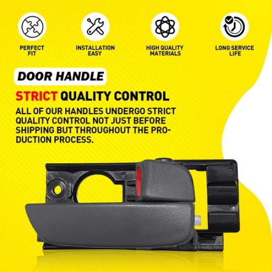 2/4PCS Interior Handle Door Inner Hatch For Hyundai 2006-2011 Gray/Black Accent