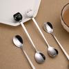 Cartoon Ceramic Spoon Ceramic Black And White Cat Spoon Ice Cream Spoon Stainless Steel Coffee Spoon