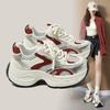 22 New Spring and Autumn Breathable Shoes Casual Shoes Niche Sports Shoes Thick-soled Red Dad Shoes