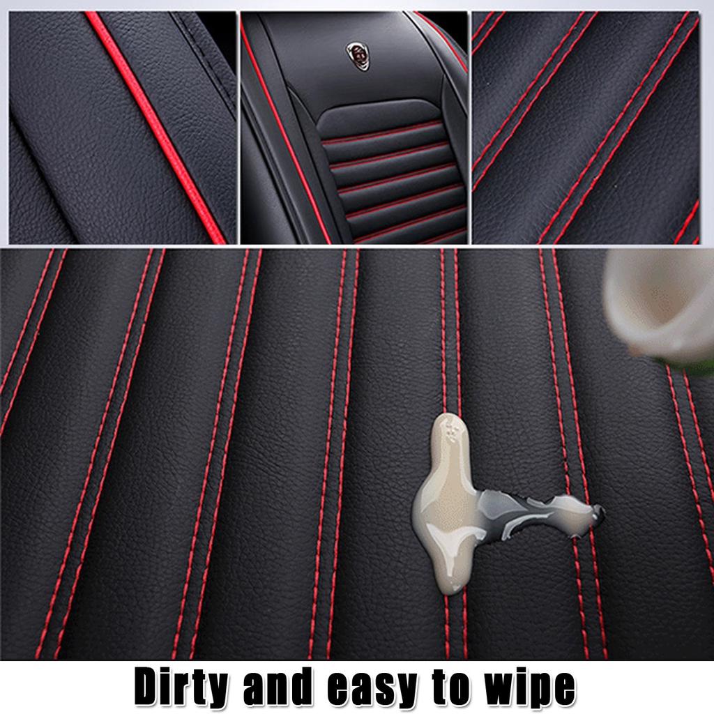 New 1PCS PU Leather Universal Car Seat Waterproof Mat Covers Breathable Luxury Cushion Car Seat Protector Cover Fits