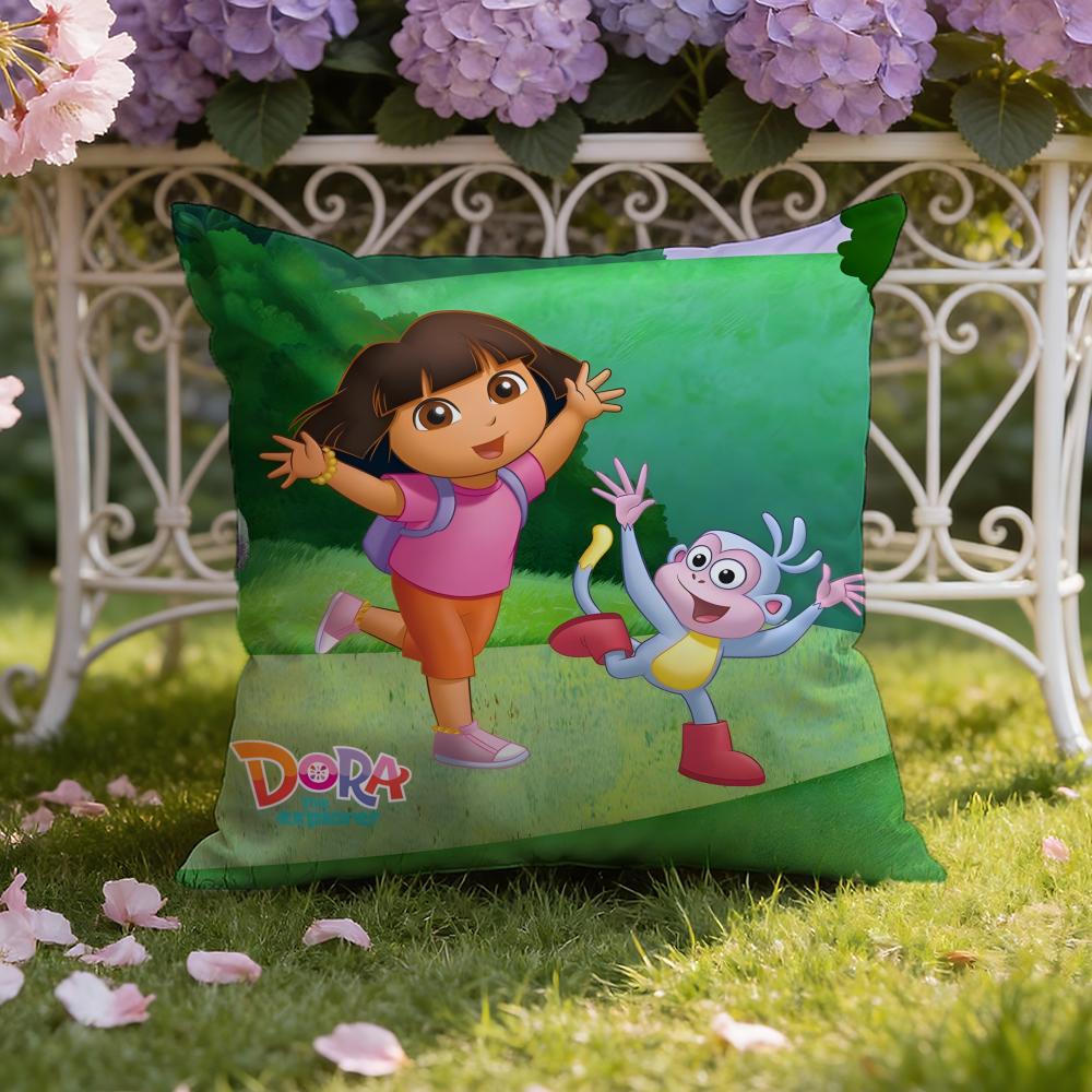 

Anime cute D-Dora the E-Explorer Cushion Cover Home & Car Dual-Scene Pillow Cover: Reversible for Premium Comfort 50cmx50cm