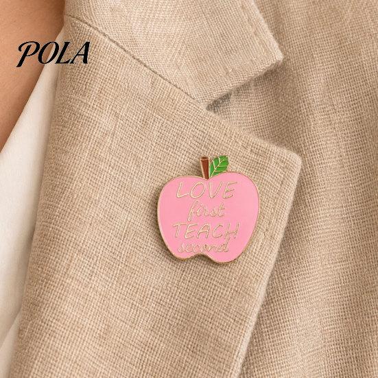 Brooch Pin, Enamel Teacher-Themed Fruit Shape Lapel Pin, Lightweight Outfit Badge for Teachers Day Graduation