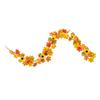 Artificial Fall Pumpkin Sunflower Maple Leaf Garland, Decorative Pick for Thanksgiving Party Table Centerpiece
