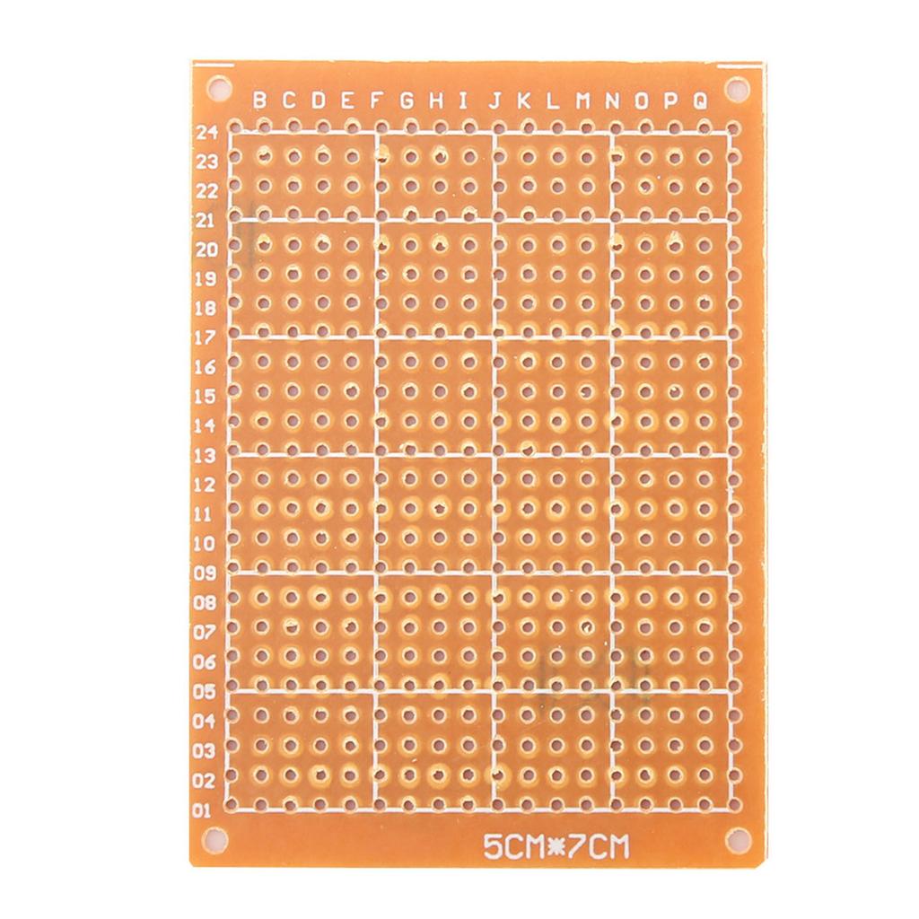 10 יחידות 5*7 ס"מ אב-טיפוס PCB לוח אוניברסלי צד אחד