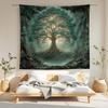 Mystical Tree of Life Tapestry Wall Hanging Bohemian Forest Fantasy Decor Art Tapestry for Boho Home Living Room