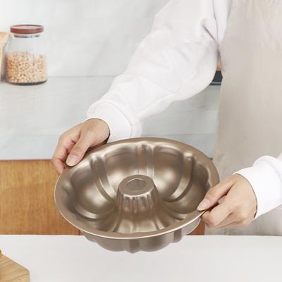 Teglia antiaderente per torta ad anello, teglia per cottura a tubo scanalato in acciaio al carbonio