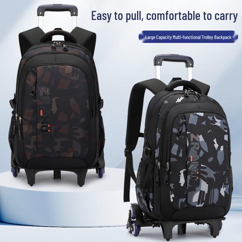 ZIRANYU Detachable Stair Climbing Trolley School Bag