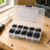 300-Piece Pan Head Machine Screw Assortment with Matching Threaded Hardware, Black Fasteners In a Divided Storage Case for Assembly and Repair Tasks