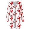 Women's Fashion Casual Halloween Printed Medium Length Cardigan Jacket Coat