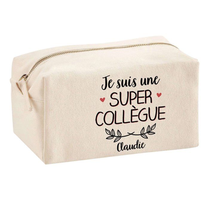 Trousse multifonction Claudie Super Collègue Cadeau Anniversaire Noël Idée Personnalisé | Trousse Scolaire Fournitures Bureau