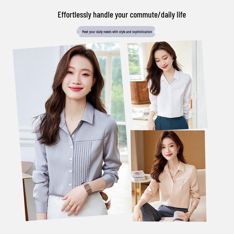 Women's Elegant French Style Long-Sleeve Shirt