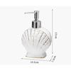 Shell-Emulsionsflasche, Keramik-Seifenspender, Goldrand-Behälter, Badezimmer-Accessoires, Hotel-Shampoo-Make-up-Entferner-Behälter