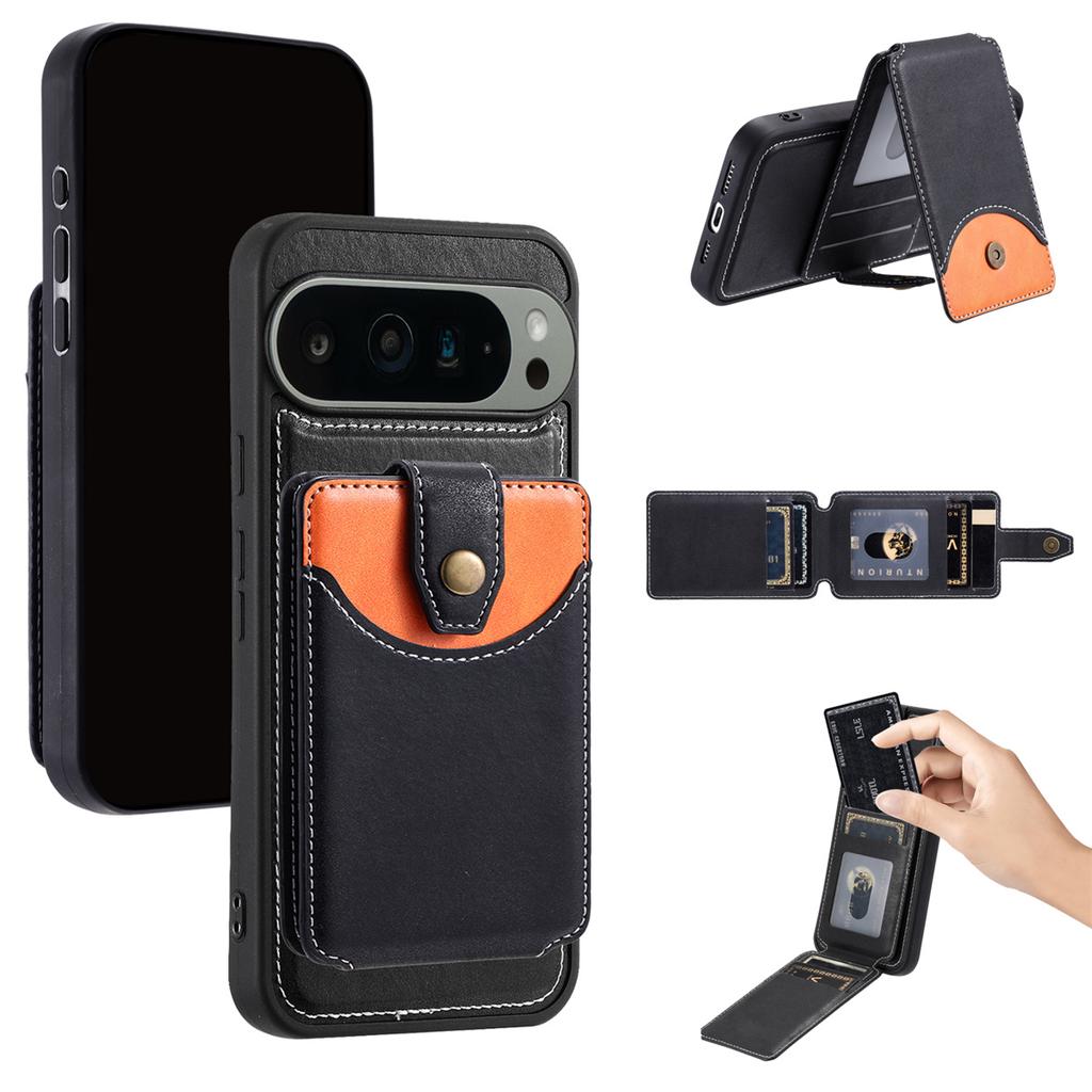 Google Pixel Case: Magnetic Wallet Cover for Pixel 6A-9 Pro XL - Stand/Wireless Charge (6 Colors)