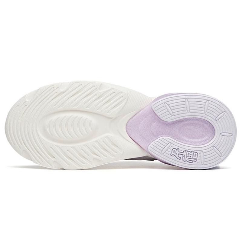 Anta Millennium 2.0 Anti-Slip Wear-Resistant Low-Top Chunky Sneakers Women's White Purple Sneakers 122128896-4
