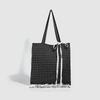 2025 New Niche Design Girl Lace Bow Plaid Shoulder Bag Women's Large-capacity Commuter Tote Bag Tide