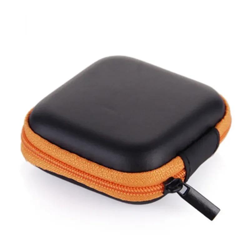 1ks Mini přenosná taška na sluchátka Peněženka na mince Sluchátka Pouzdro na USB kabel Pouzdro na přenášení Taška Taška na sluchátka Čtvercová úložná krabička