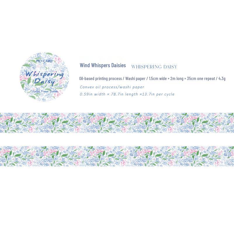 Mò Mò Tè Floral DIY Tape: Splendid Flower Season Retro Collection (8 Styles)