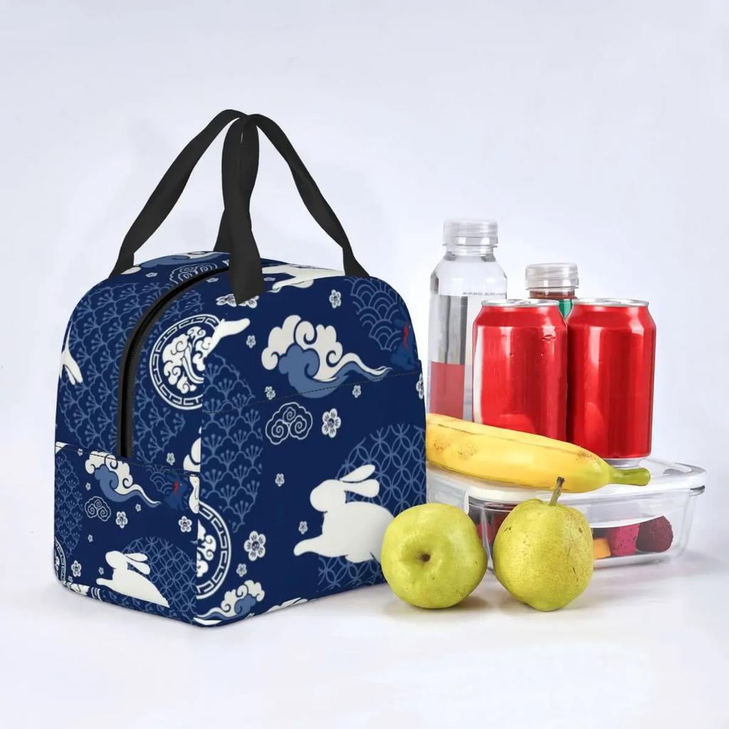 The Untamed WangXian Bunny Insulated Lunch Bags for Women Mo Dao Zu Shi Resuable Cooler Thermal Bento Box Outdoor Camping Travel