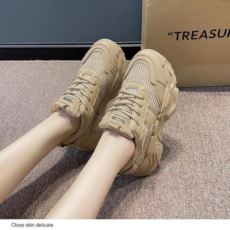 Platform dad shoes women's 2025 new summer sports and leisure white shoes women's ins trendy versatile niche explosion